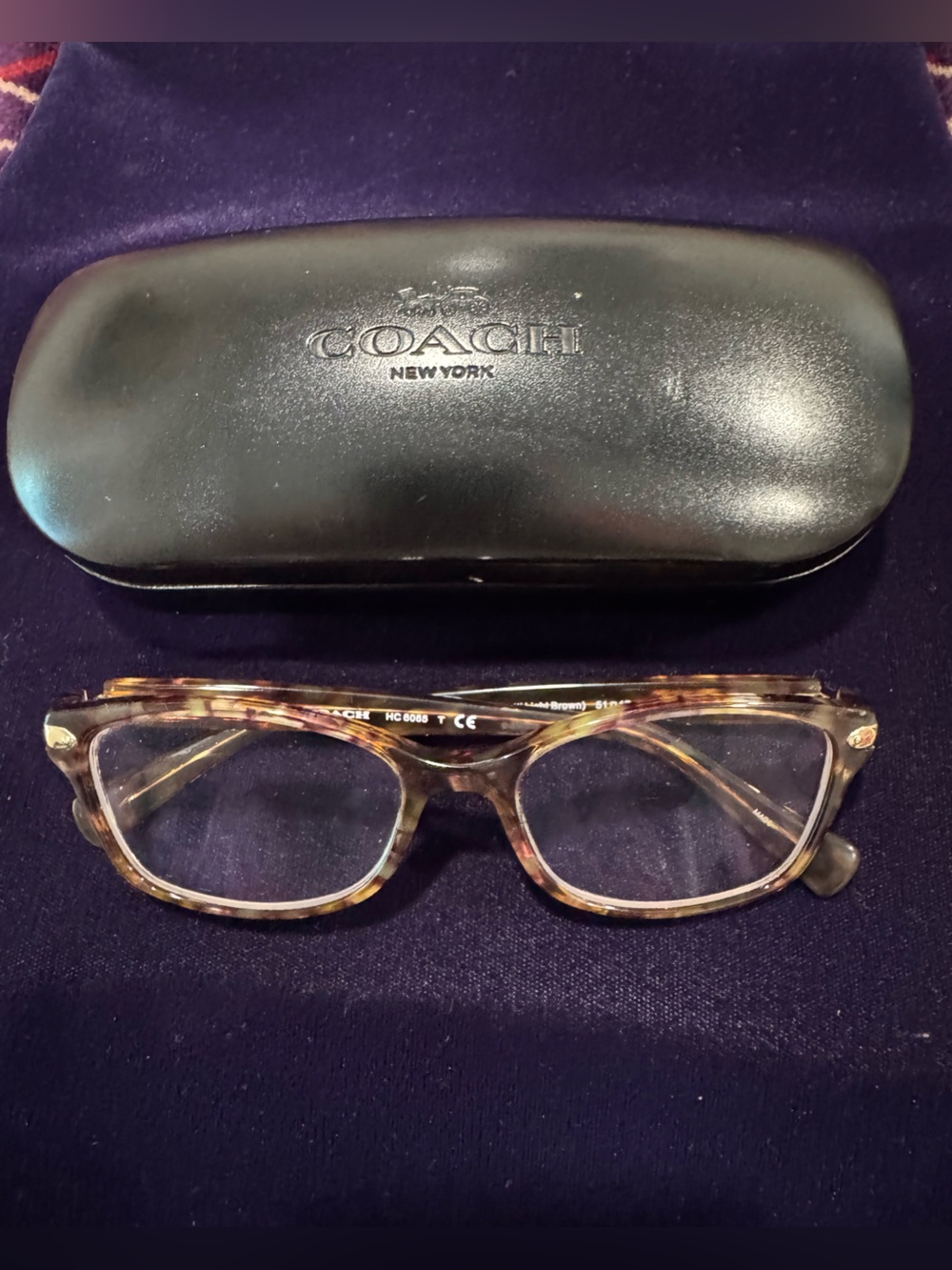 Coach Woman’s  Tortoiseshell Frame Glasses - Brown/Gold Accents
